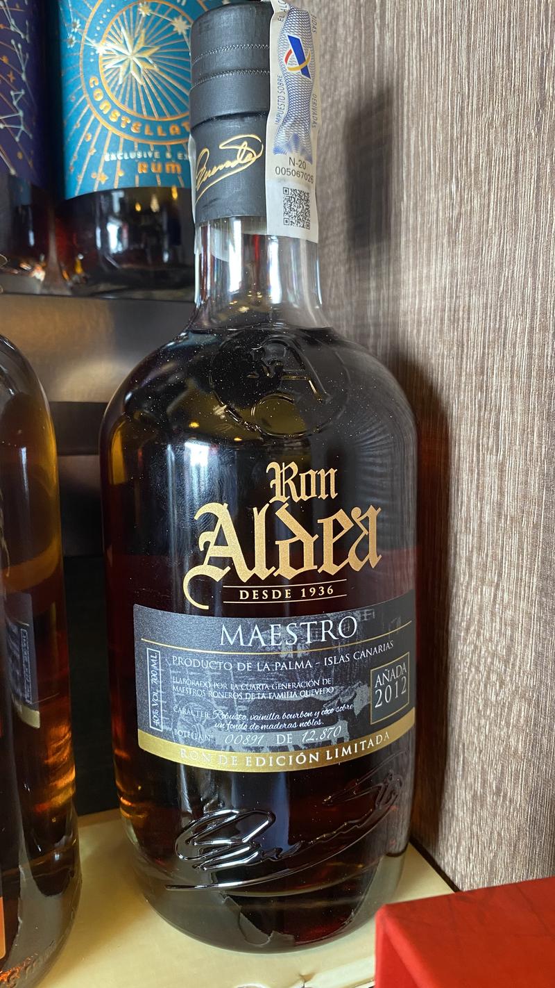 Ron Aldea Maestro Edición Limitada 2012 — available at Brunchi.shop, Marina Rubicon, Playa Blanca, Lanzarote