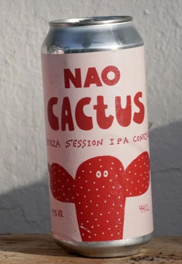NAO Cactus Session IPA 44cl can brewed with Lanzarote prickly pear, €6 at Brunchi.shop Marina Rubicon